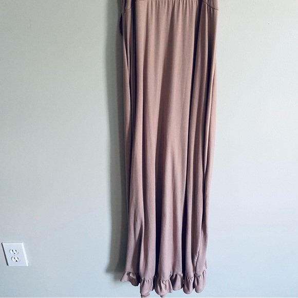 Charlotte Russe Women's Mauve Pink Tank Top Maxi Dress with Ruffles Size Medium - Picture 9 of 10